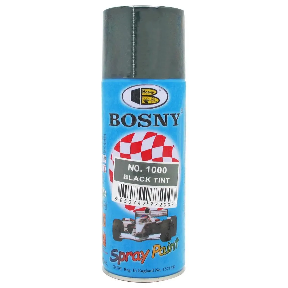 PINTURA SPRAY BOSNY SB-1000 NEGRO TINTA AHUMADO