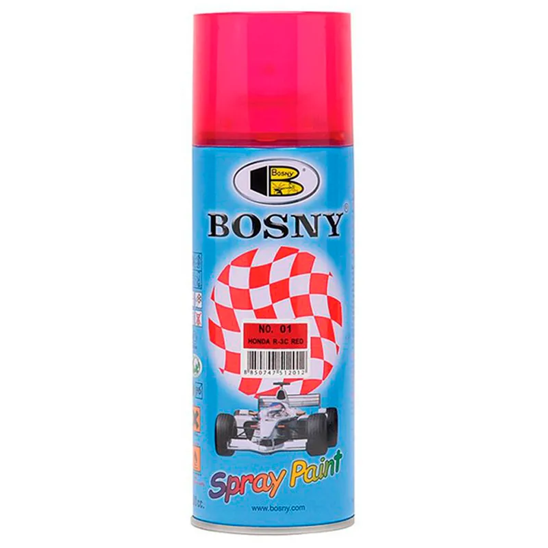 PINTURA SPRAY BOSNY SB-01 ROJO HONDA R-3C