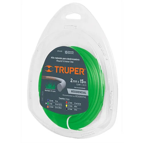 CUERDA TRUPER HTA-80 PARA ORILLADORA 2.00 MM * 15 METROS